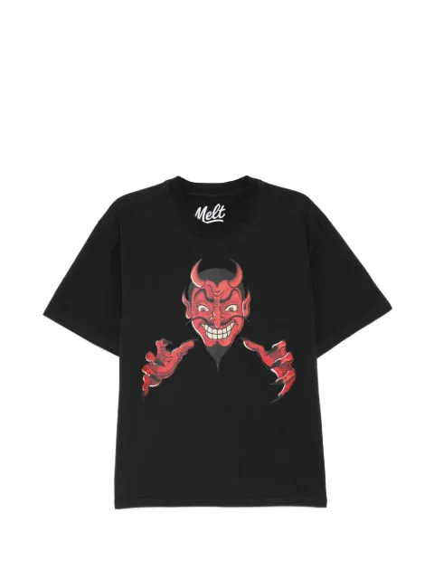 Melt graphic-print round neck T-shirt