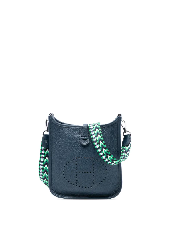 Hermès Pre-owned 2022 Clemence Evelyne 16 Amazone Crossbody Bag in Blue