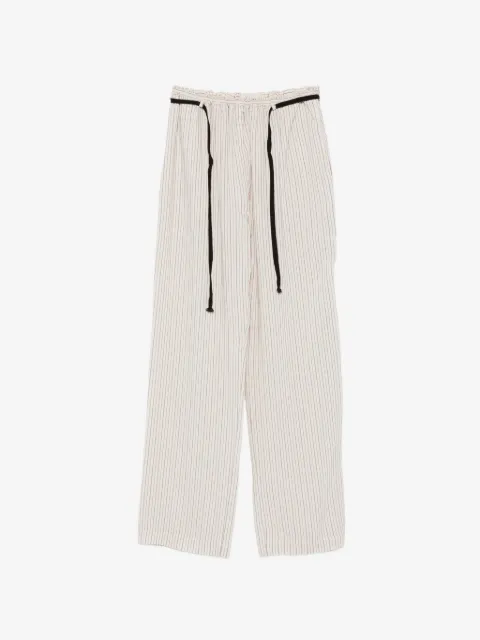 Barena pantalones con cordones en la pretina y motivo de rayas