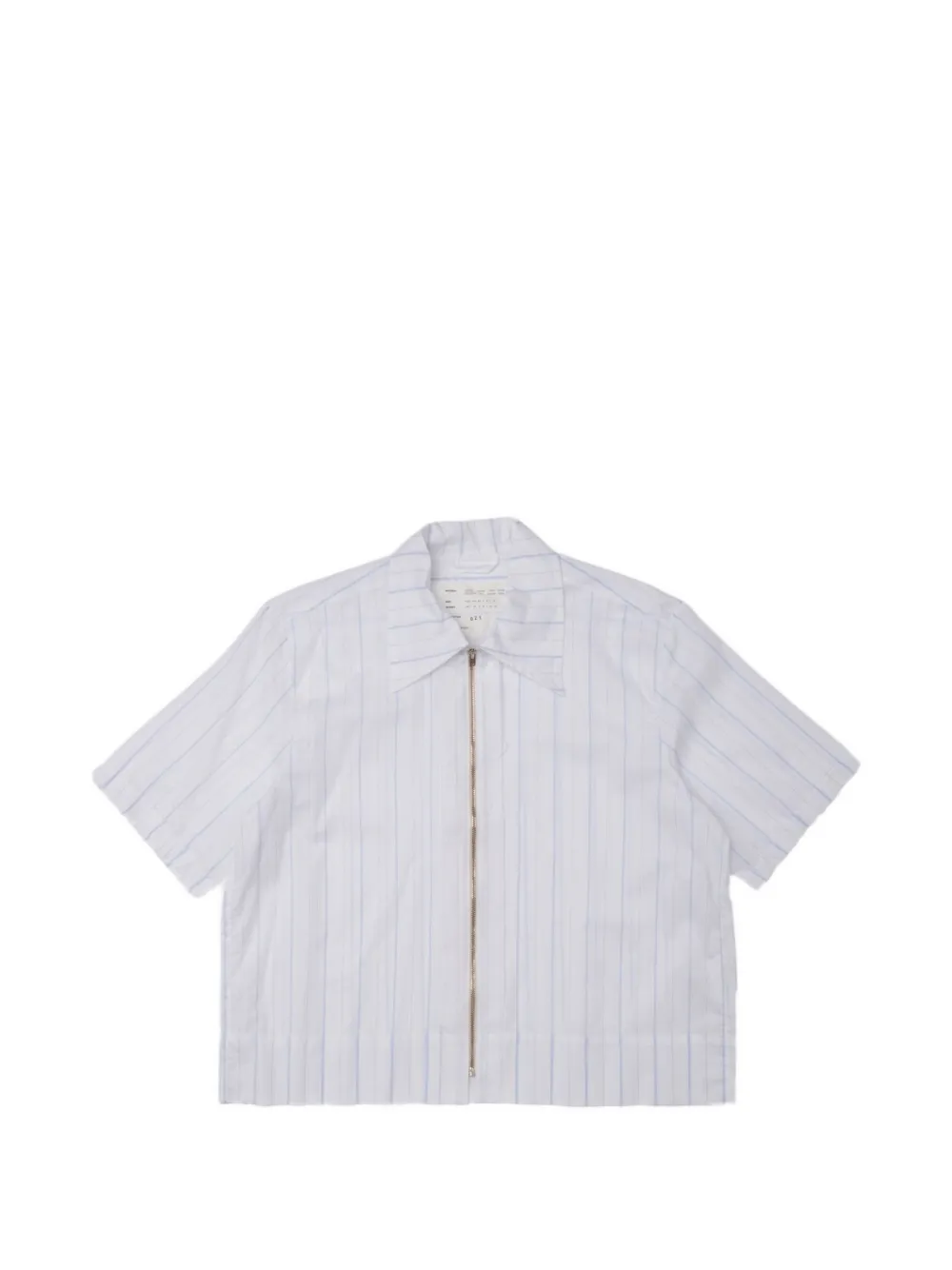 Camiel Fortgens striped zip-up shirt - Bianco