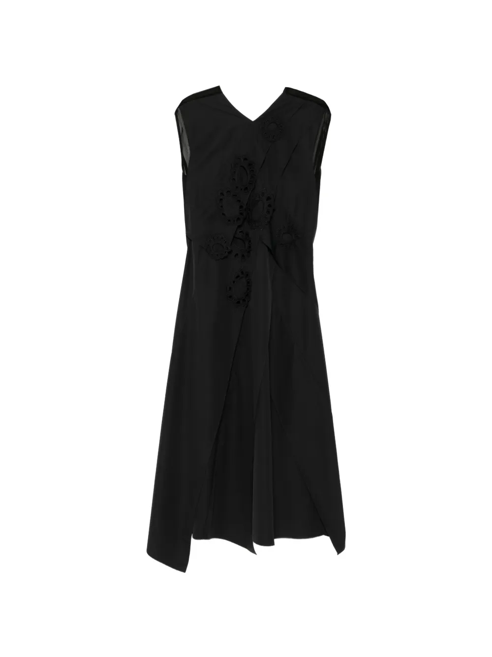 LITKOVSKA embroidered layered maxi dress - Nero