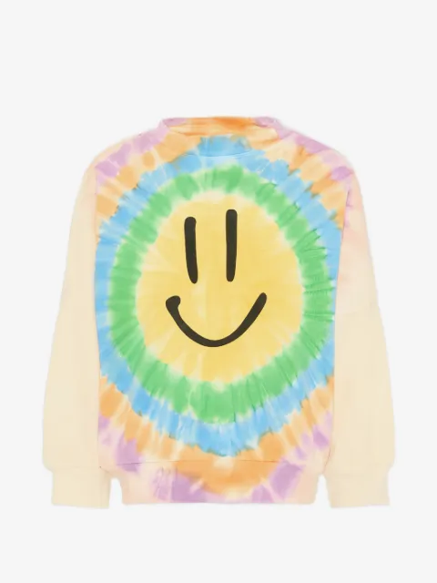 Molo tie-dye smiley-print sweater