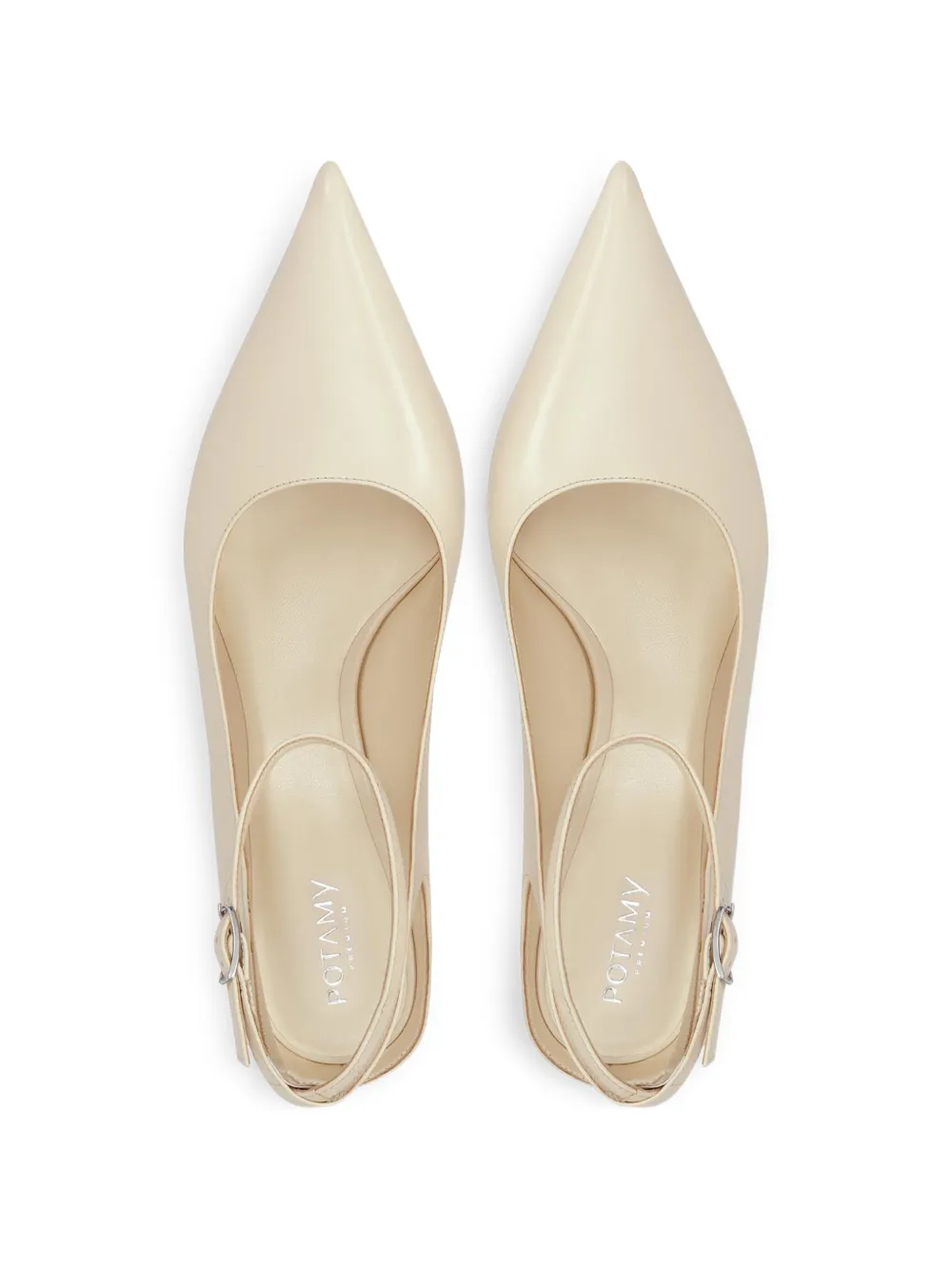 POTAMY Pumps met puntige neus en enkelbandje Geel