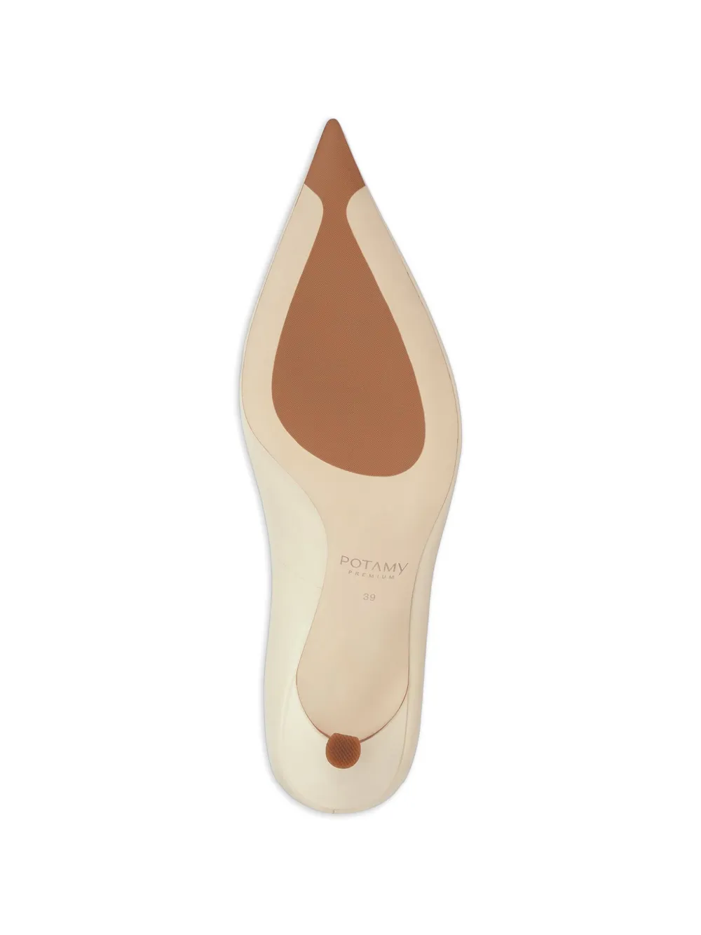 POTAMY Pumps met puntige neus en enkelbandje Geel