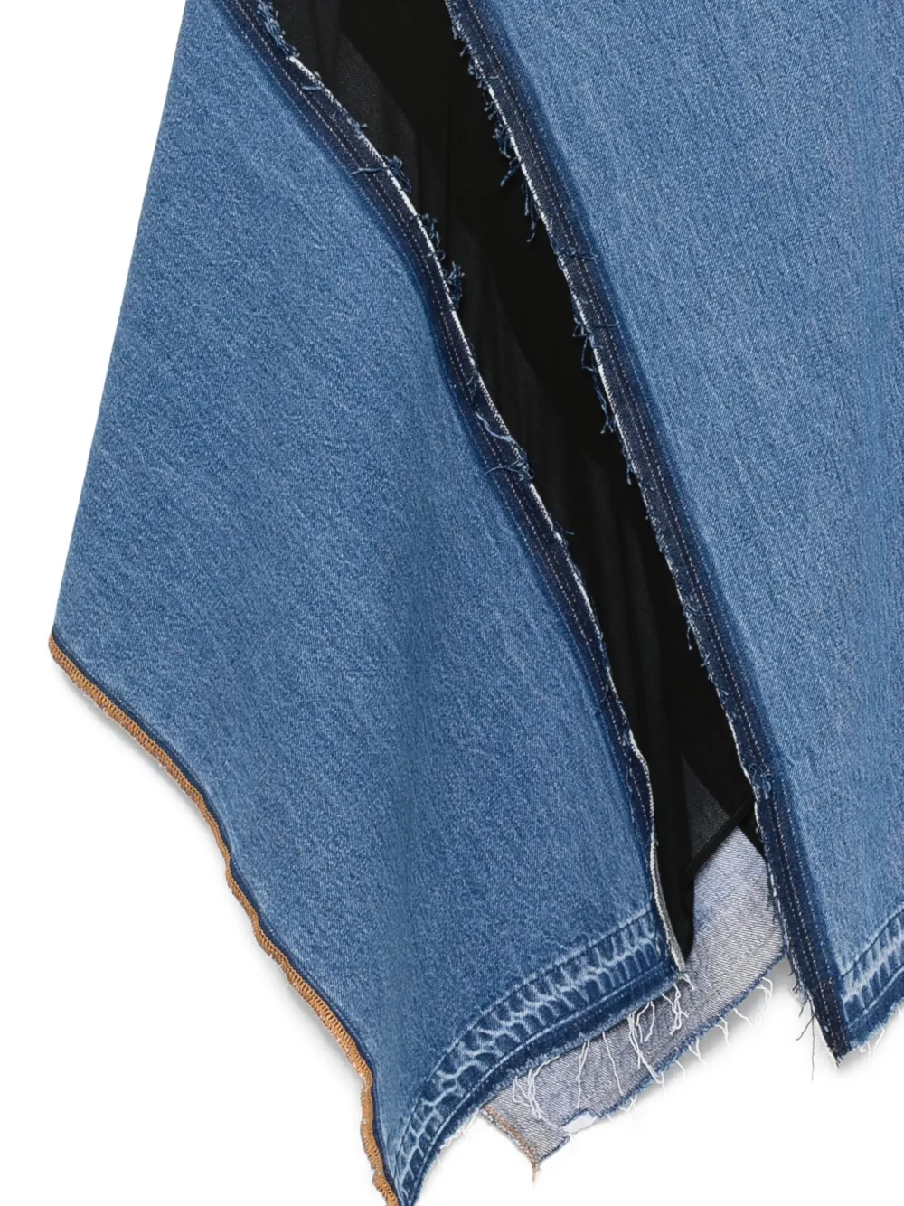 LITKOVSKA Asymmetrische rok met franje Blauw