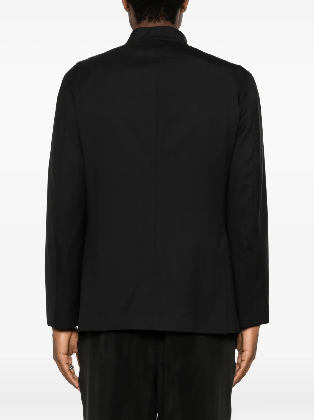 Boglioli Button-up blazer met opstaande kraag Zwart