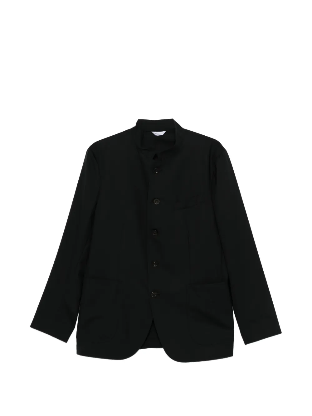 Boglioli stand-collar button-up blazer - Schwarz