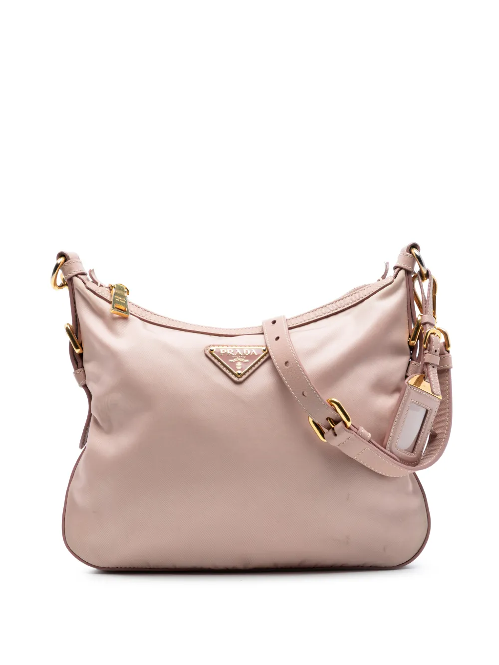 Prada Pre-Owned 2013-2025 Saffiano Trimmed Tessuto Zip Top crossbody bag - Rosa