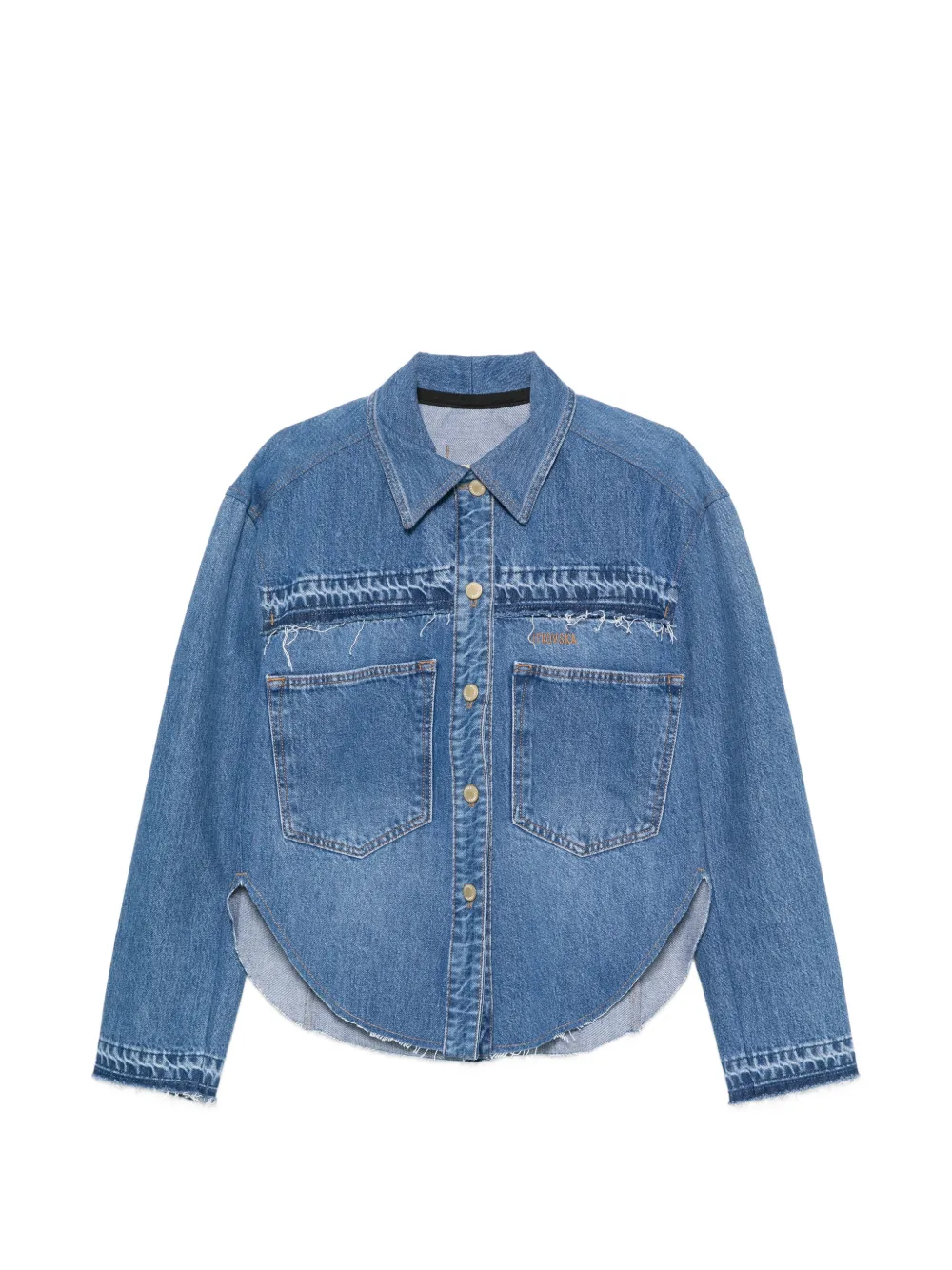 LITKOVSKA raw-cut denim shirt - Blu