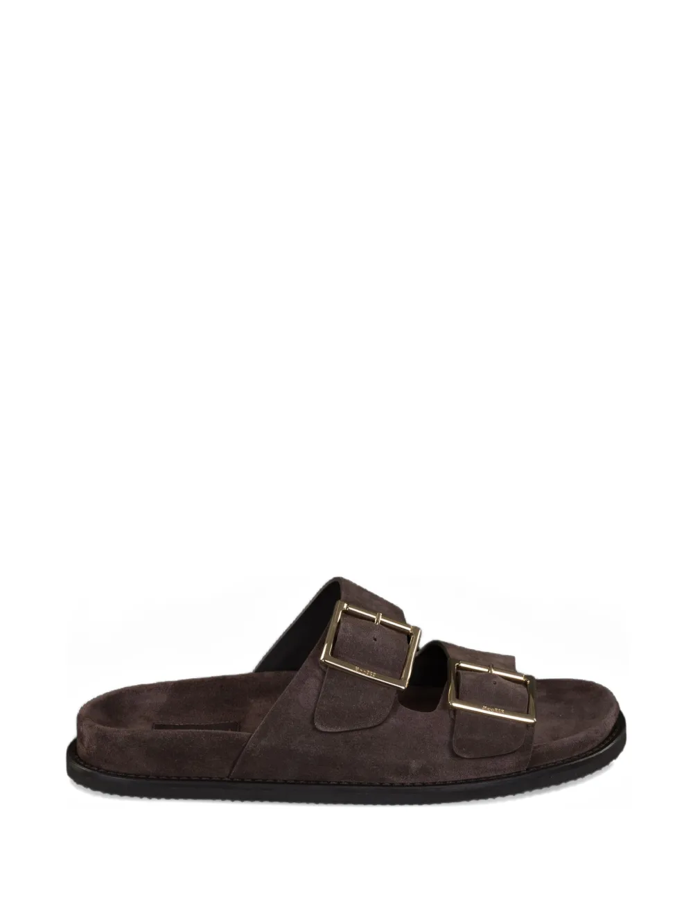 Moorer Duchamp-P5 buckle suede sandals - Marrone