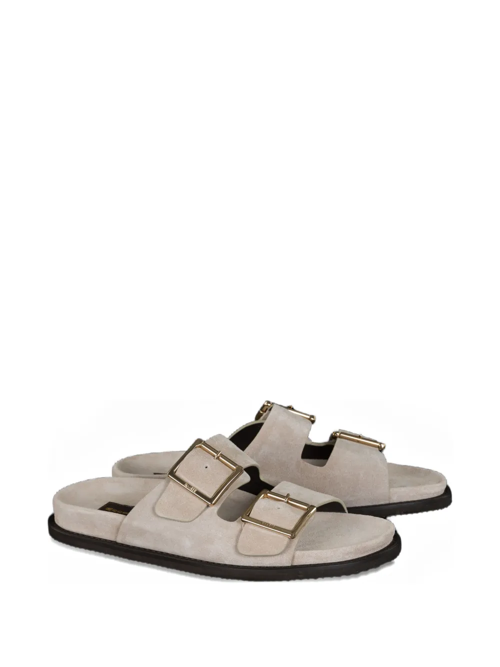 Moorer Duchamp-P5 leren sandalen met gesp Beige