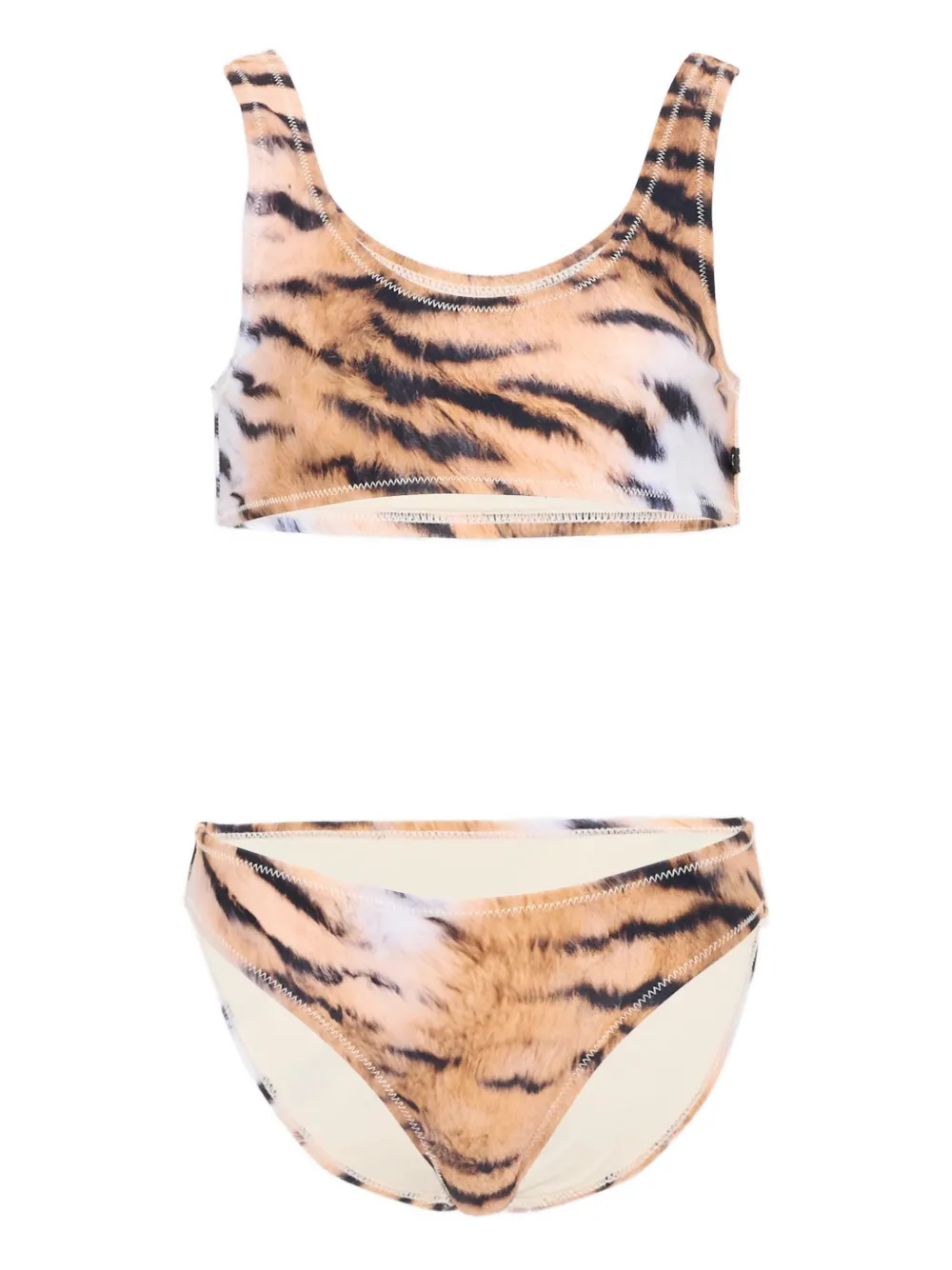 Molo tiger-print bikini - Marrone