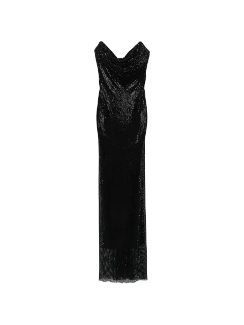 Adamaris strapless draped-neckline maxi dress
