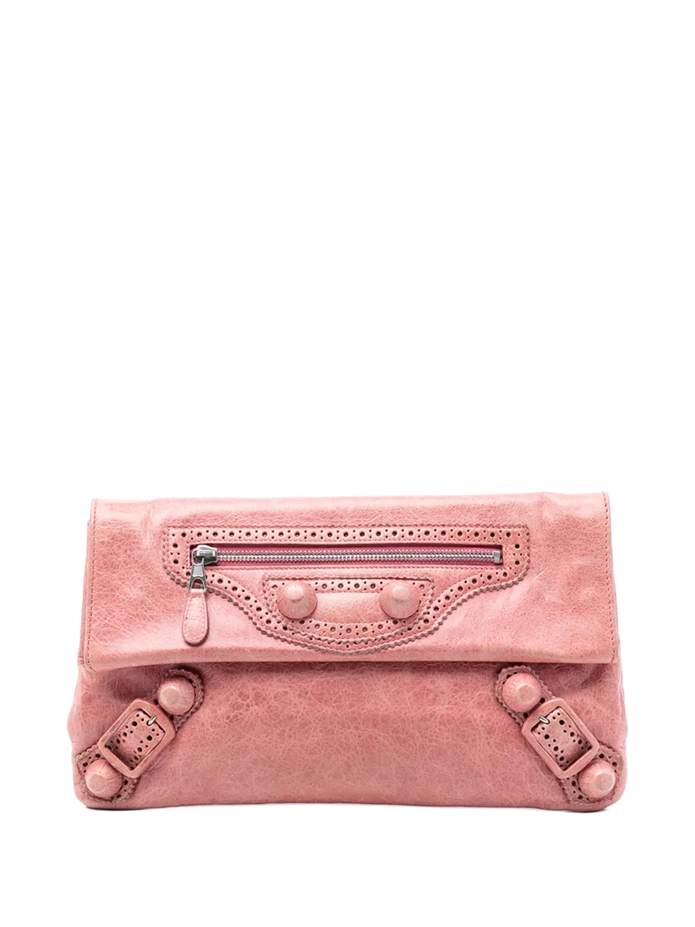 Balenciaga Pre-Owned 2000-2002 Lambskin Motocross Giant 21 Brogues Envelope clutch bag - Rosa