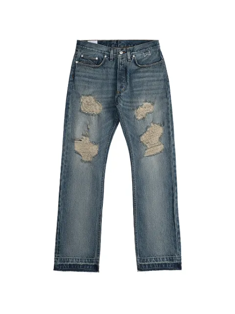 RHUDE distressed straight-leg jeans
