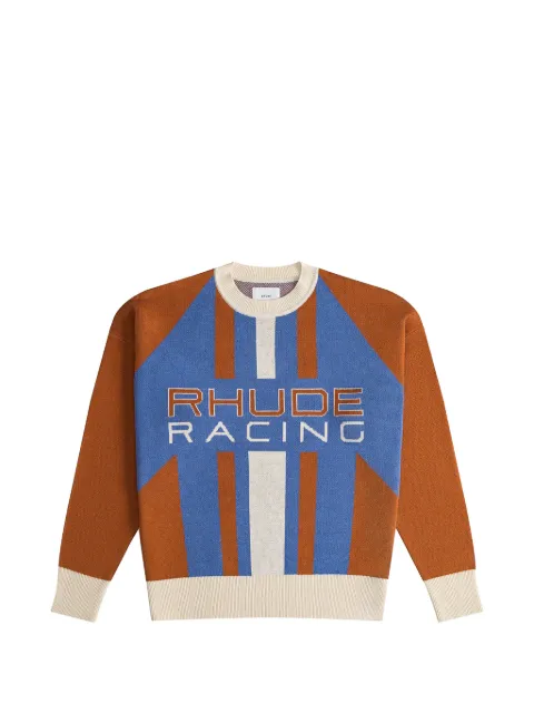 RHUDE Pavil intarsia-knit sweater