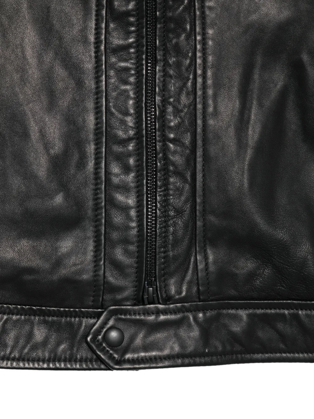 AllSaints Leren jack Zwart