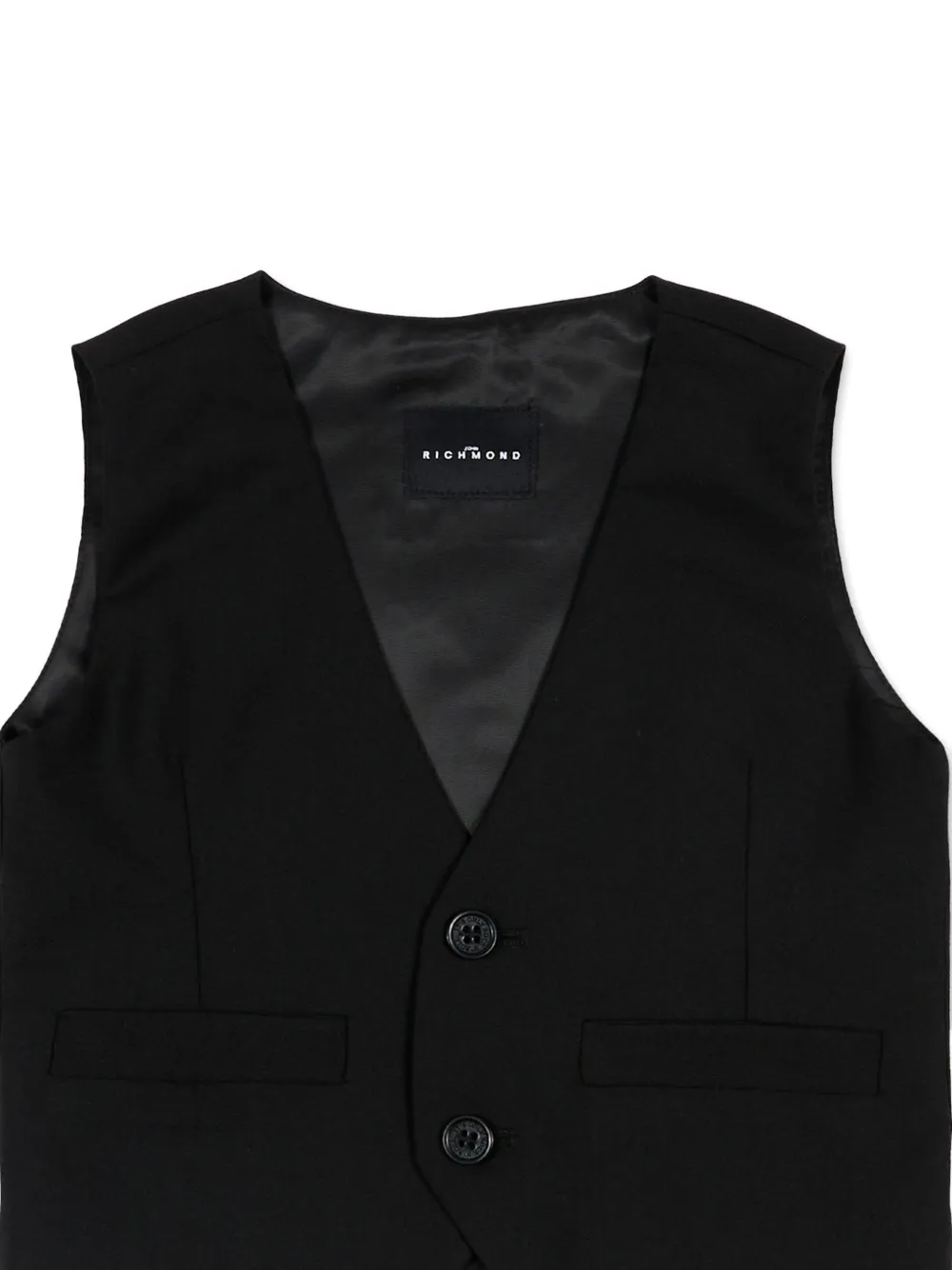 John Richmond Junior Gilet met V-hals Zwart