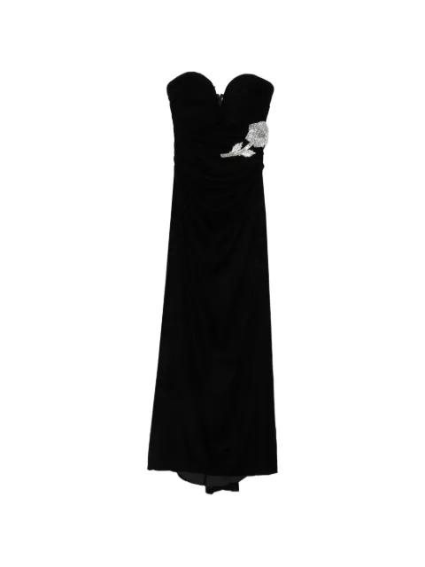 Adamaris crystal-embellished strapless maxi dress