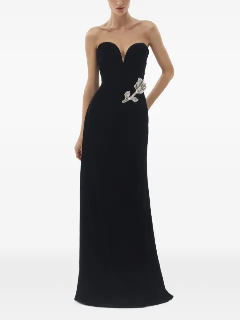 Adamaris crystal-embellished strapless maxi dress
