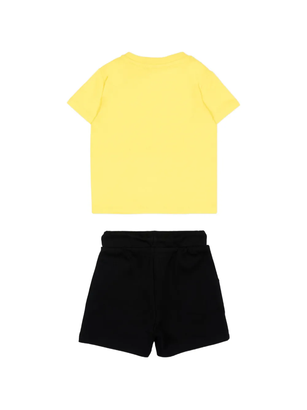 John Richmond Junior T-shirt en shorts met logoprint Geel
