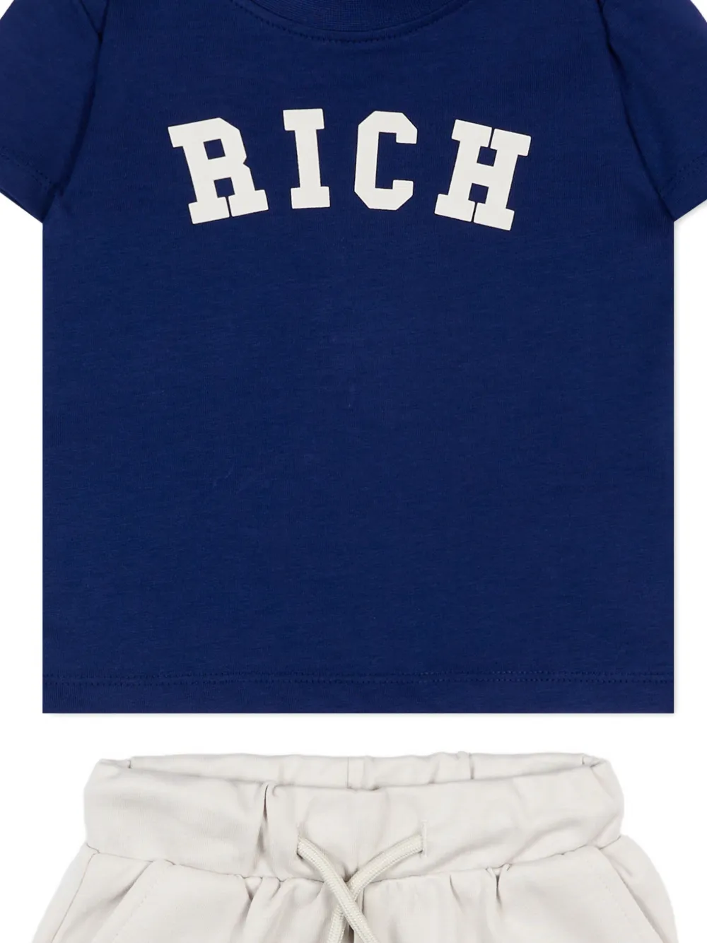 John Richmond Junior Katoenen T-shirt en shorts Blauw