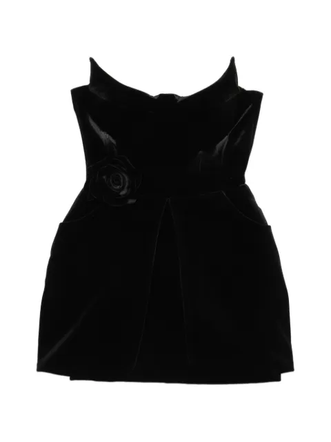 Adamaris rose-detail strapless mini dress