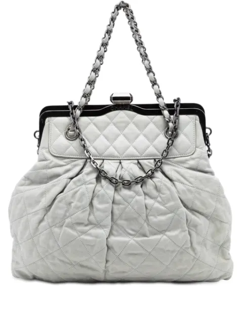 CHANEL Pre-Owned 2010-2011 Iridescent Calfskin Chic Quilt Frame satchel