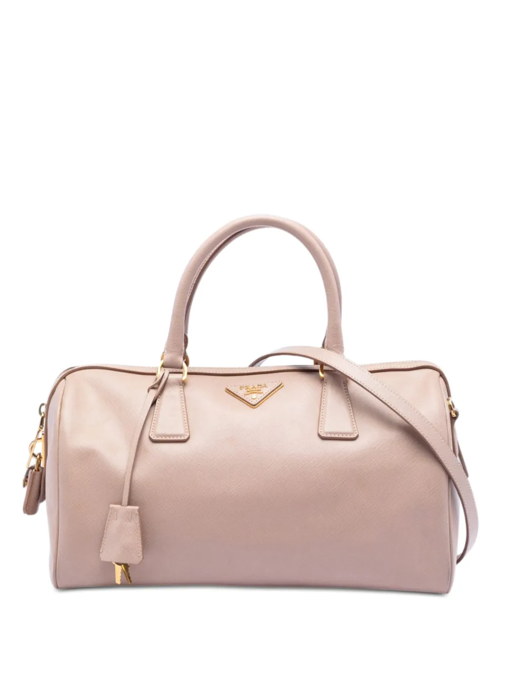 Prada Pre-Owned 2013-2025 Saffiano Lux Convertible Bowler Bag satchel - Pink