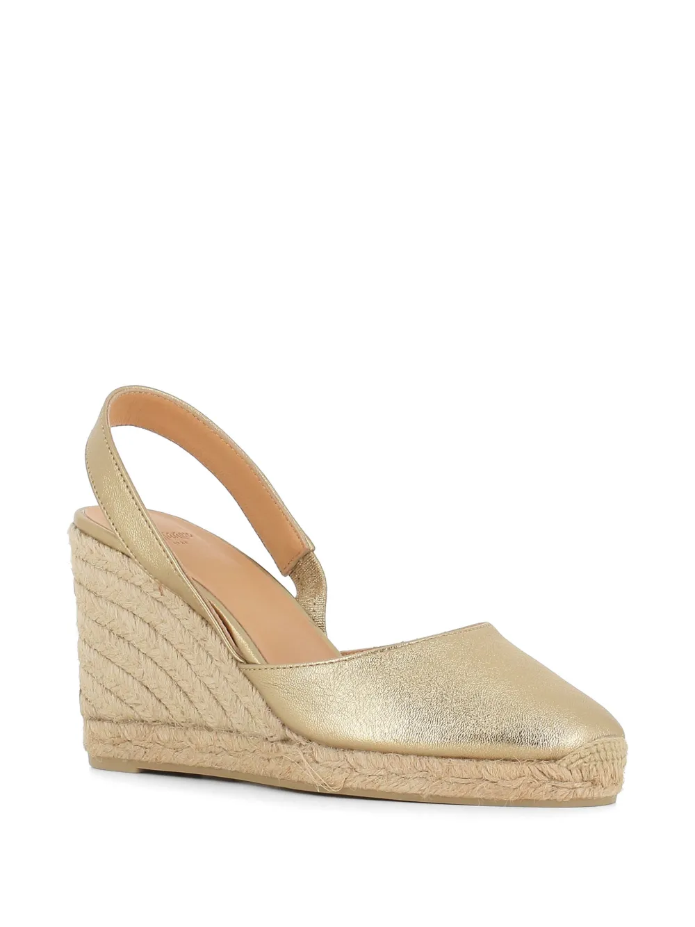 Castañer 90mm Carissa wedge-heel espadrilles Goud
