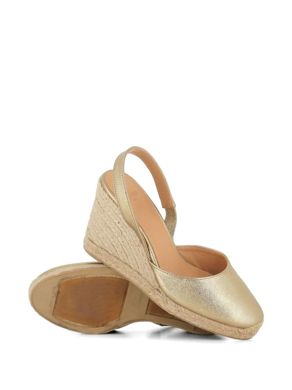 Castañer 90mm Carissa wedge-heel espadrilles Goud