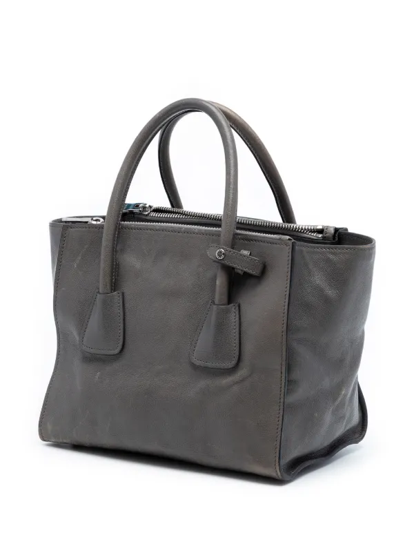 Prada Pre-Owned 2013-2025 Small Glace Calf Twin Pocket Satchel