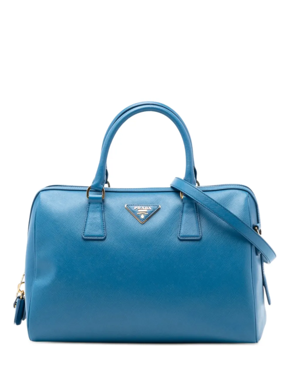 Prada Pre-Owned 2010-2026 Saffiano Lux Boston Bag satchel - Blu