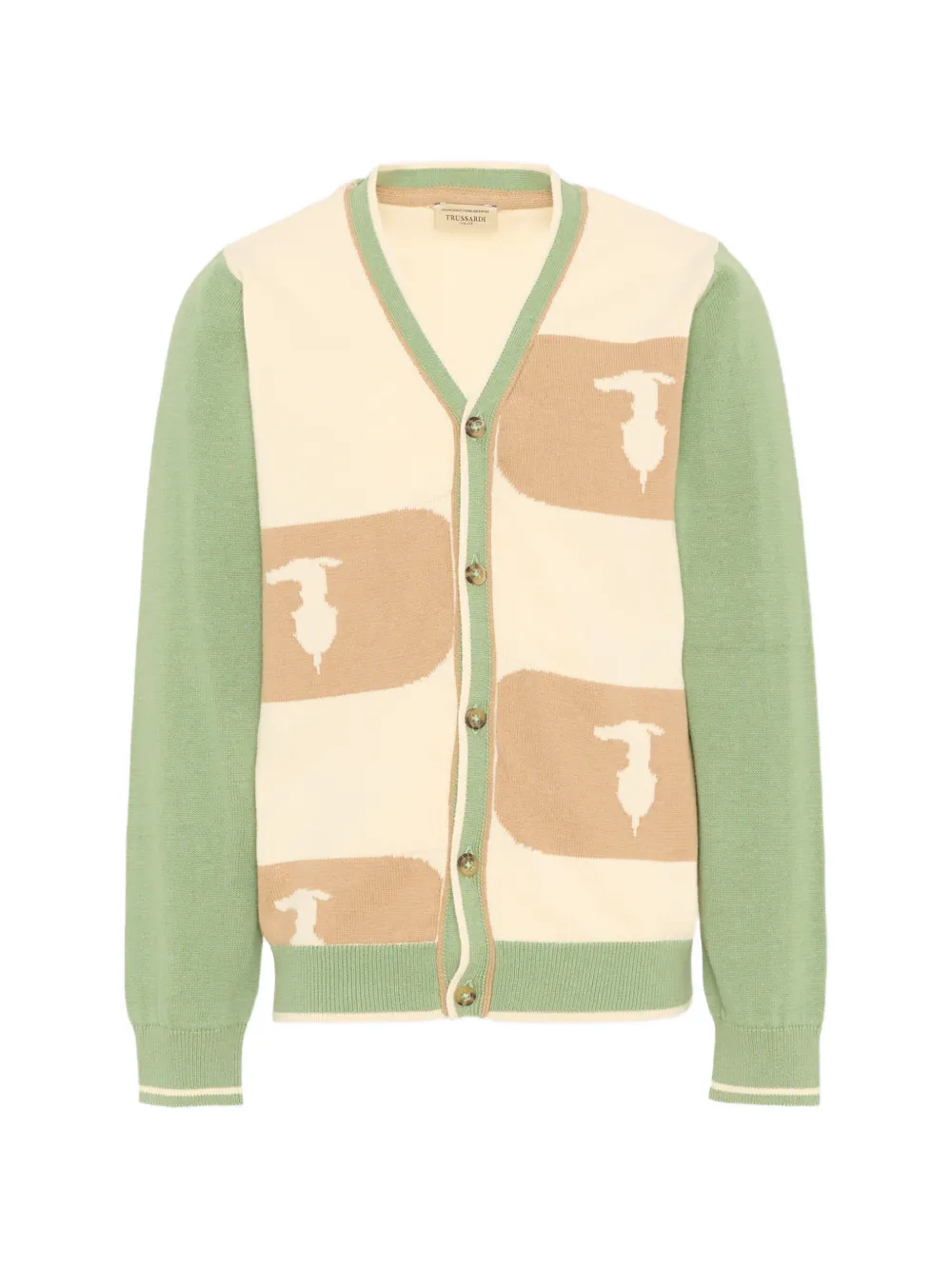 TRUSSARDI JUNIOR greyhound cardigan - Nude