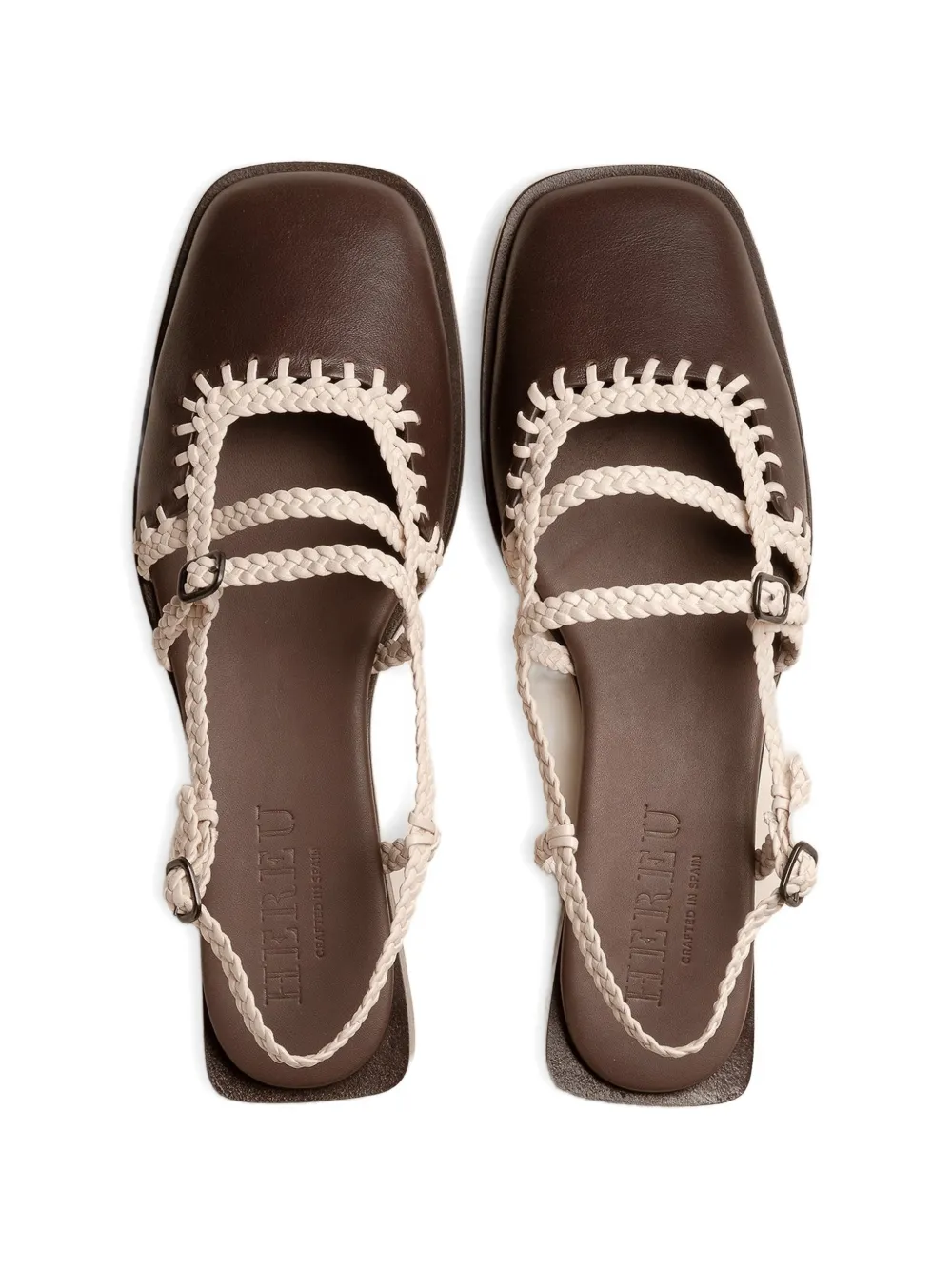 Hereu Adrata braided leather sandals Bruin