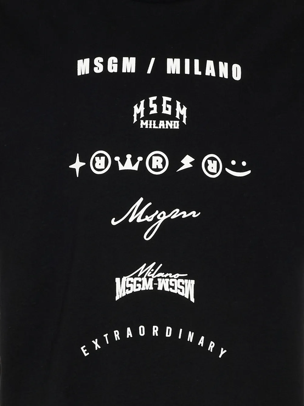 MSGM Kids T-shirt met grafische print Zwart