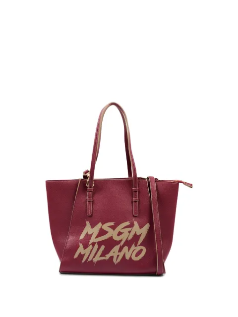 MSGM Kids logo tote bag