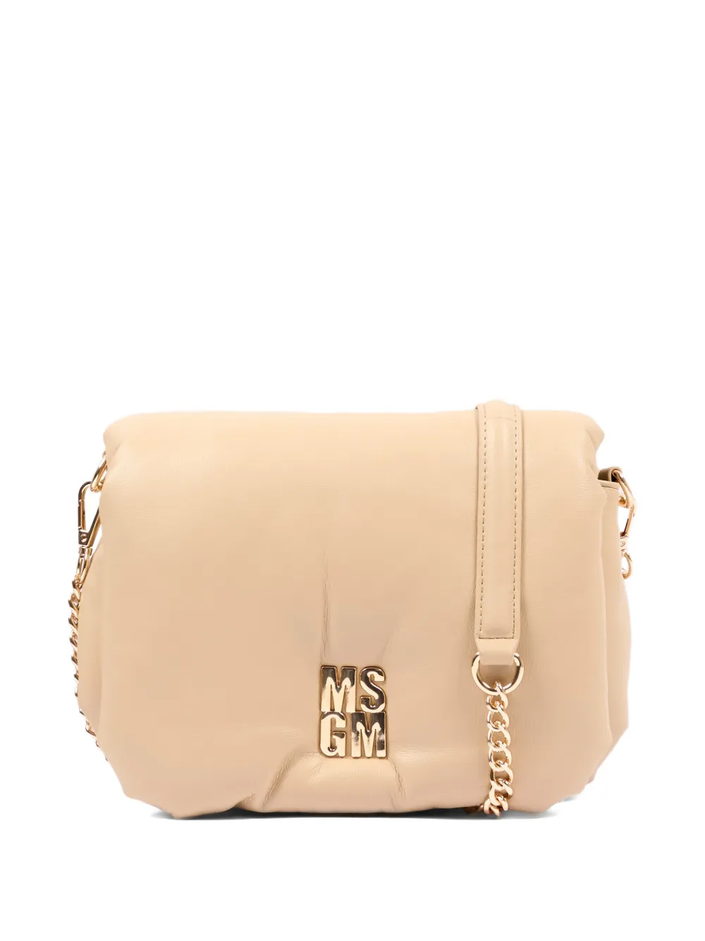 MSGM Kids logo-plaque shoulder bag - Toni neutri