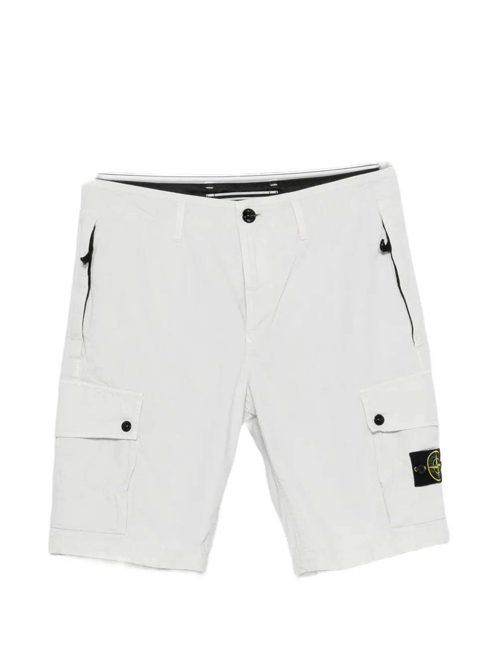 Stone Island logo-patch cargo shorts - Bianco