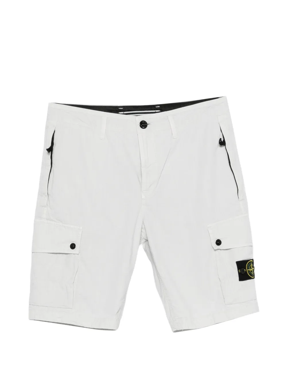 Stone Island logo-patch cargo shorts - Bianco
