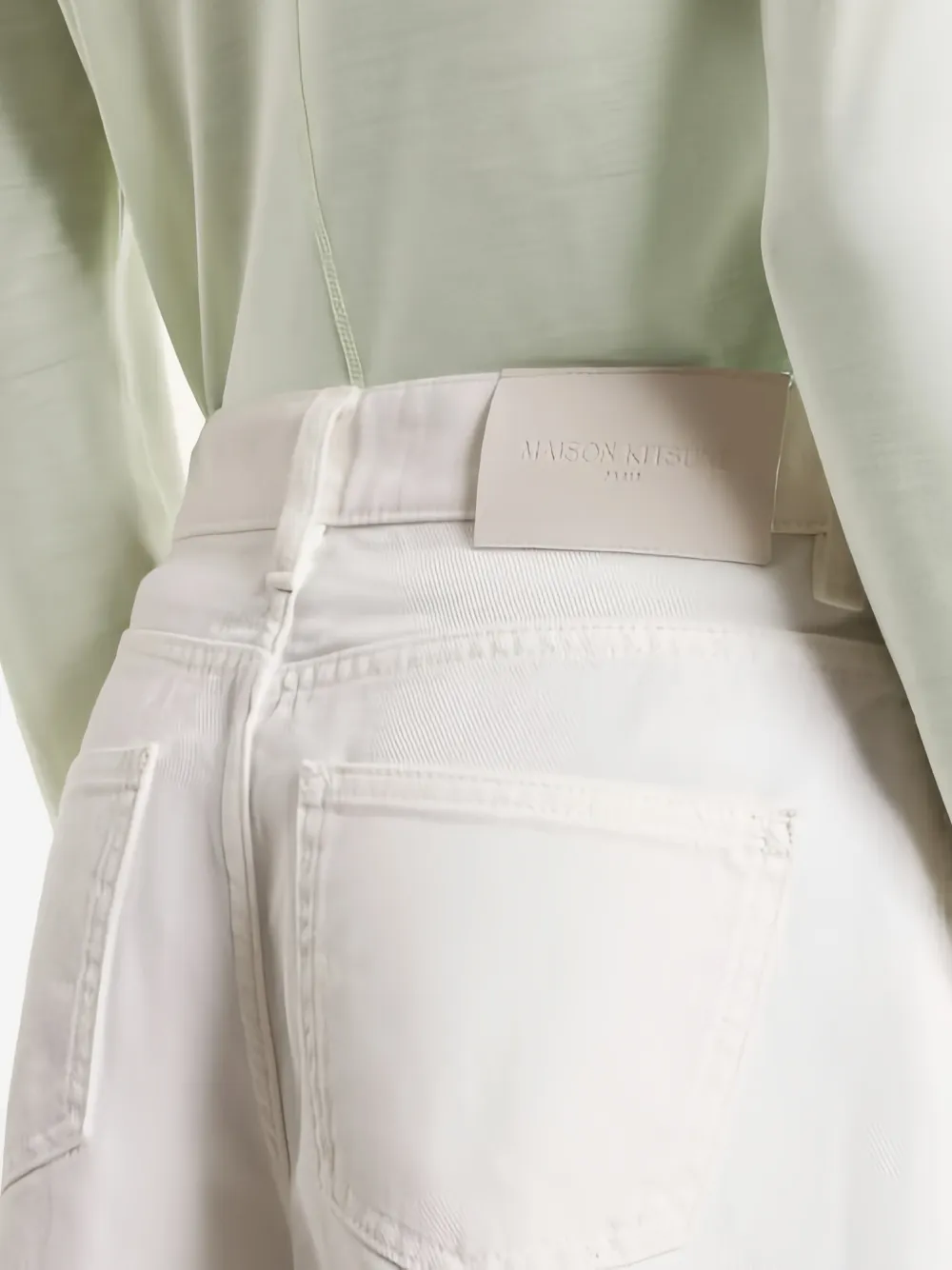 Maison Kitsuné Shorts met vijf zakken Wit