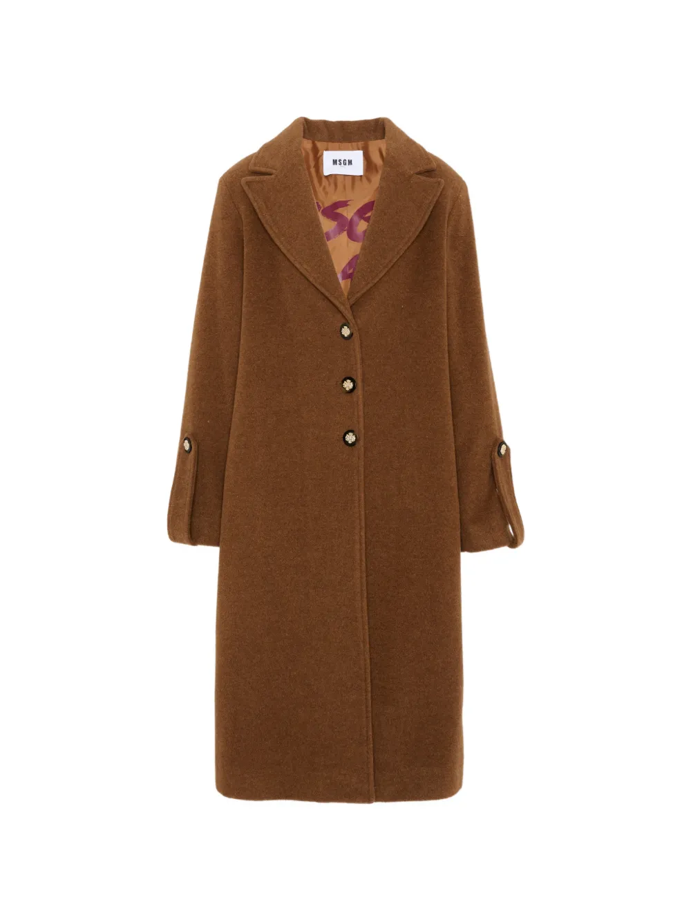 MSGM Kids single-breasted coat - Marrone