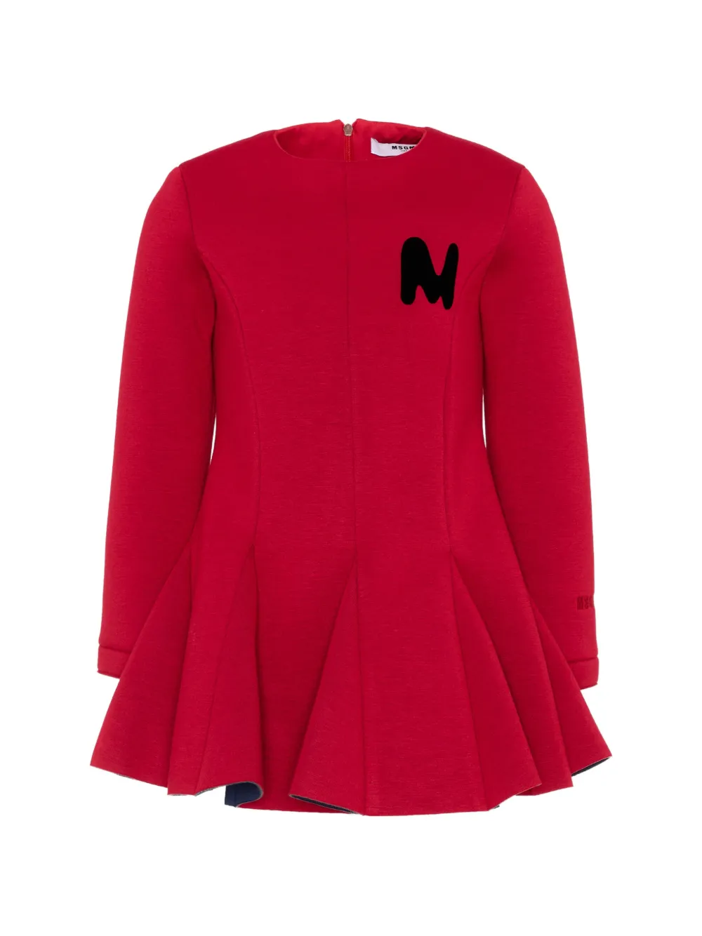 MSGM Kids logo-patch dress - Rosso