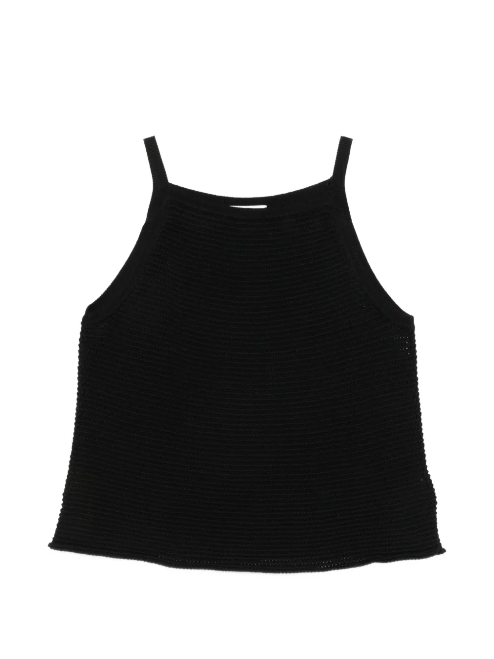 Zanone Bretel ribbed-knit top - Nero