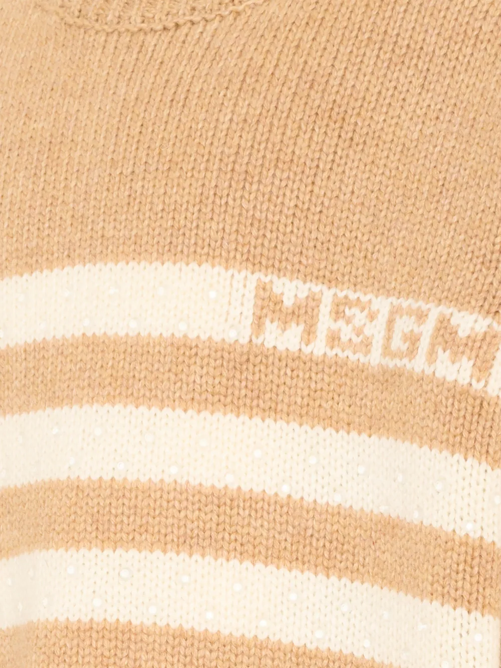  Msgm Kids Pull à Rayures - Tons Neutres 