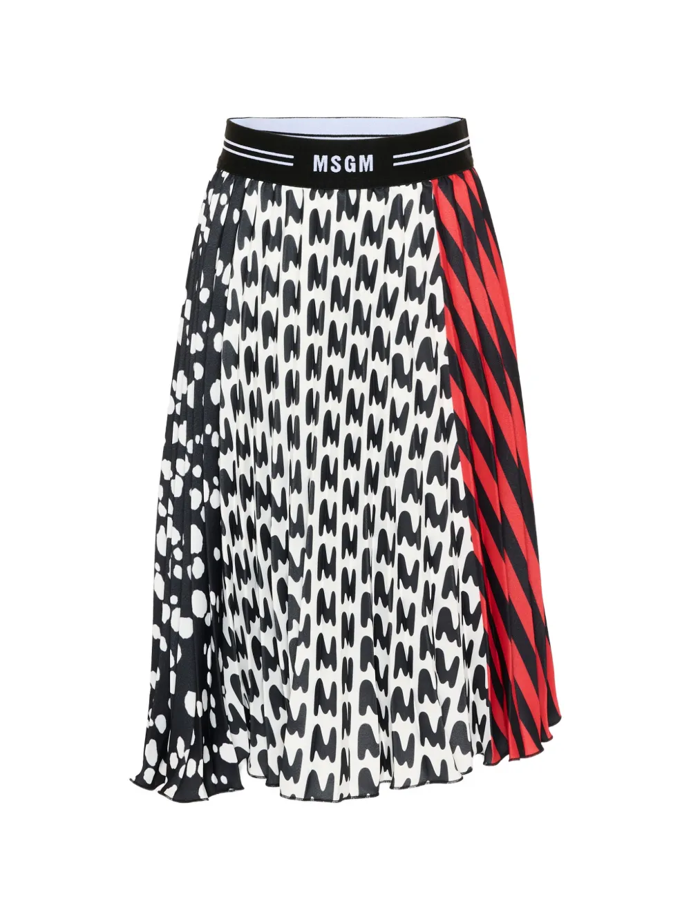MSGM Kids monogram skirt - Nero