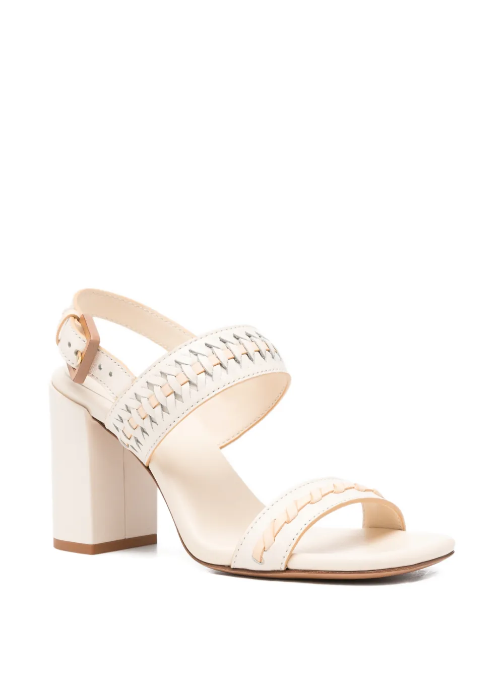 ZIMMERMANN Alchemy sandalen met blokhak en geweven bandje Beige