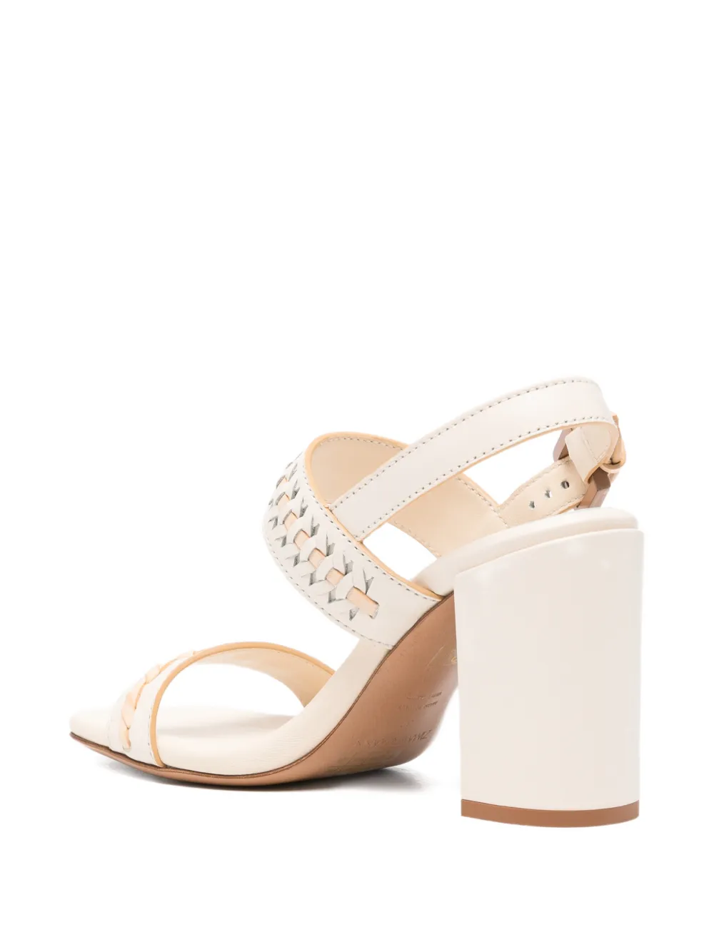 ZIMMERMANN Alchemy sandalen met blokhak en geweven bandje Beige