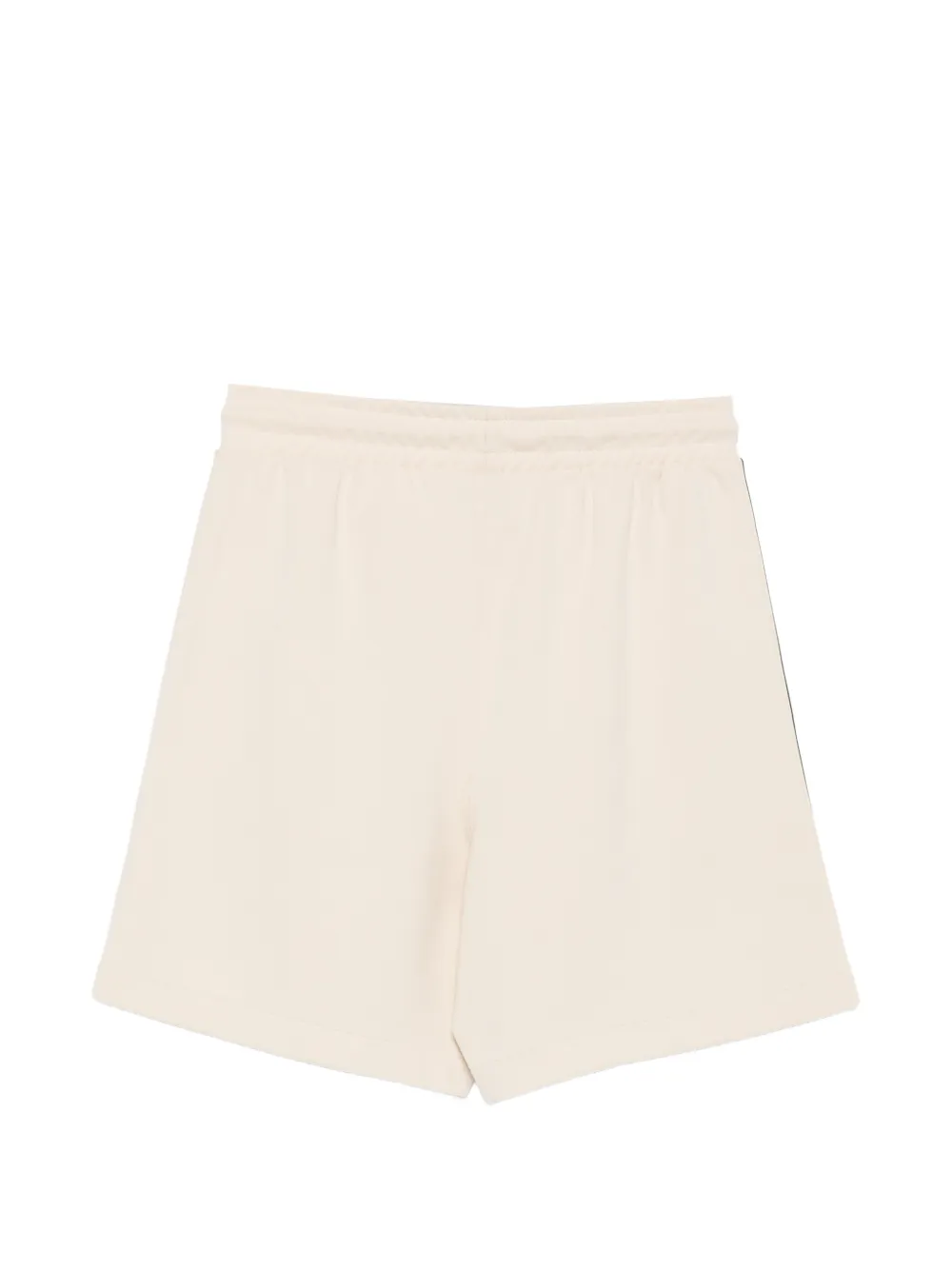 Ea7 Emporio Armani Shorts met gestreepte afwerking en logopatch Beige