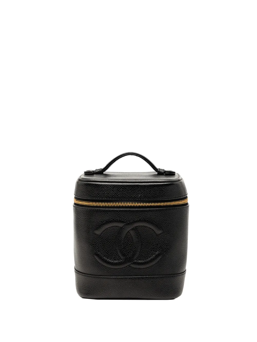 CHANEL Pre-Owned 2000-2002 CC Caviar vanity bag - Nero